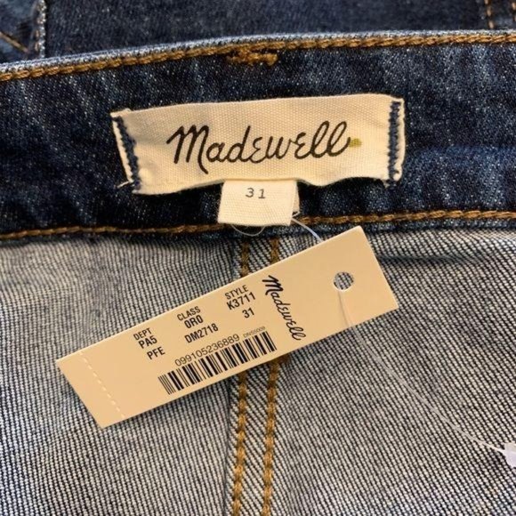 NWT Madewell Size 31 Denim Jean Button Front Straight Mini Skirt Pfeiffe… - Picture 7 of 15